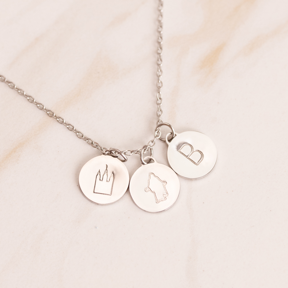 Stamped Christus Charm Necklace - LDP-CHRIST-STAMP