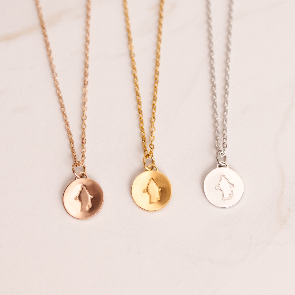 Stamped Christus Charm Necklace - LDP-CHRIST-STAMP