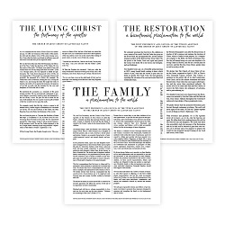Classic Church Proclamation Set - Framed/Unframed framed proclamations, framed lds proclamations, lds proclamations