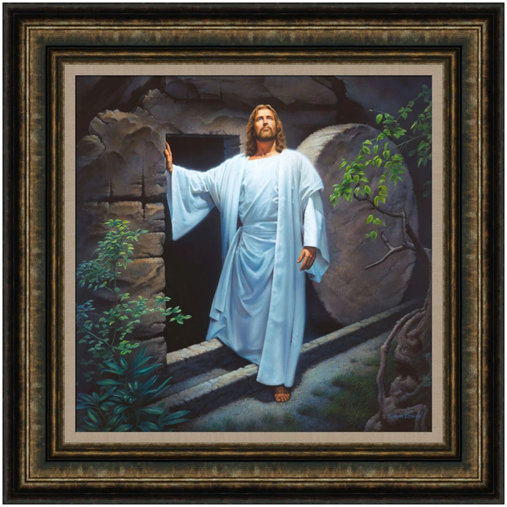 He Lives - 35X35 Giclee Canvas, Bronze Frame 