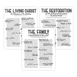 Hand-Lettered Proclamation Set - Framed/Unframed framed proclamations, framed lds proclamations, lds proclamations