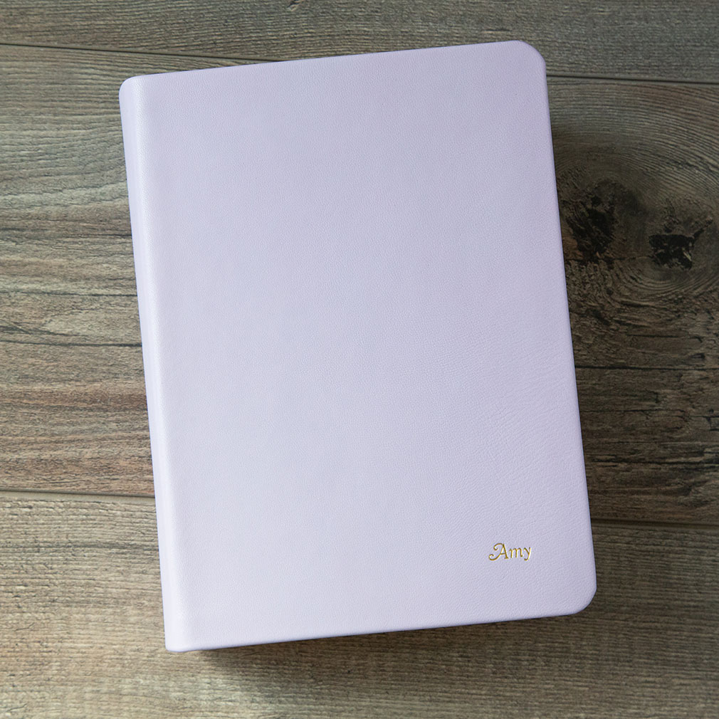 Hand-Bound Genuine Leather Quad - Lavender - LDP-HB-RQ-LVD