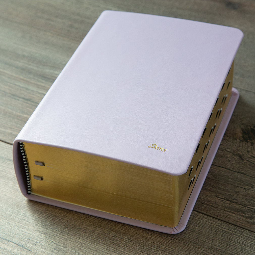 Hand-Bound Genuine Leather Quad - Lavender - LDP-HB-RQ-LVD