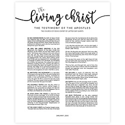 Modern Living Christ Proclamation - Framed/Unframed framed living christ proclamations, framed lds proclamations, framed lds living christ proclamations
