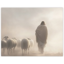 Gentle Guide - Framed Wall Art lds art, jesus lds art, framed lds art, lds artwork, lds wall art, jesus christ lds art