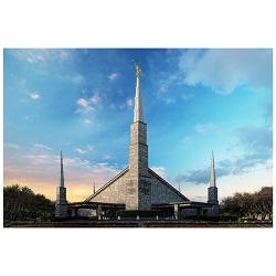 Dallas Temple - Cool Evening Dallas Temple Photography, lds temple photography, fine art lds temples, lds temple art, framed lds temples, dallas texas temple, dallas texas temple photos