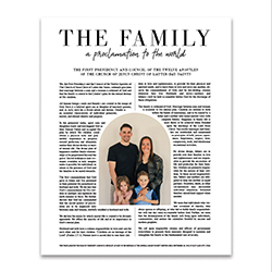 Photo Family Proclamation - Framed/Unframed framed family proclamations, framed lds proclamations, framed lds family proclamations, family proclamation