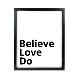 Believe Love Do LDS Quote Wall Art - Modern Believe Love Do LDS Quote Wall Art, lds quote wall art, lds wall art, framed lds quote, word art