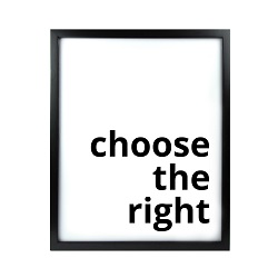 Choose the Right LDS Quote Wall Art - Modern Choose the Right LDS Quote Wall Art, lds quote wall art, lds wall art, framed lds quote, word art