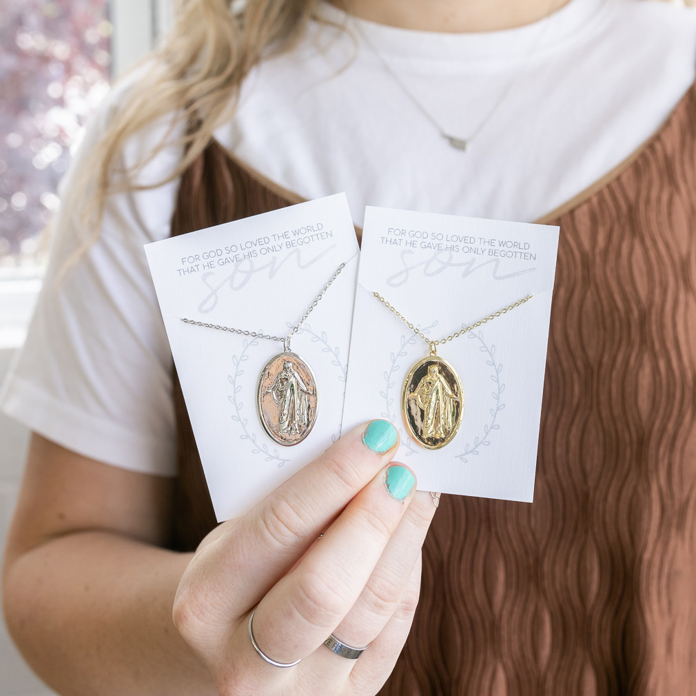 Christus Pendant Necklace - Silver/Gold - LDP-CHRIST-PEN