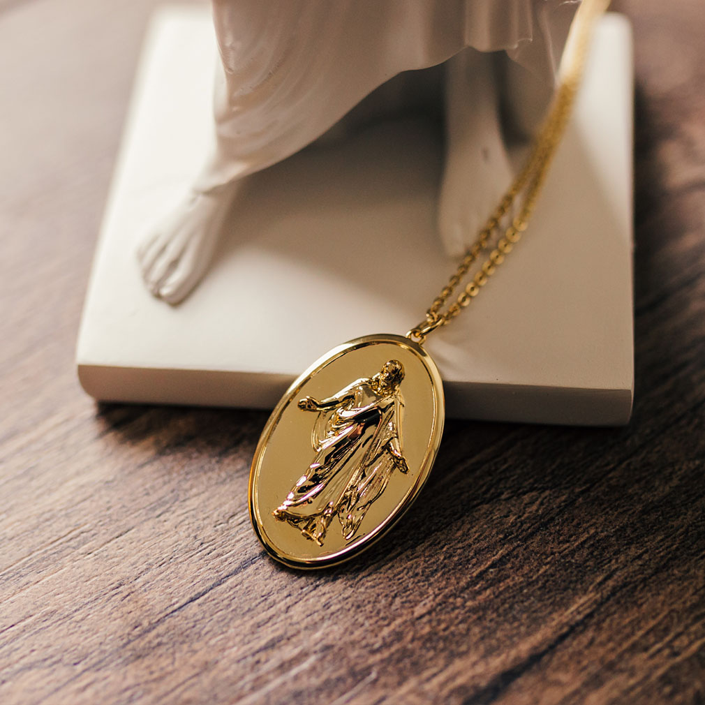 Christus Pendant Necklace - Silver/Gold - LDP-CHRIST-PEN