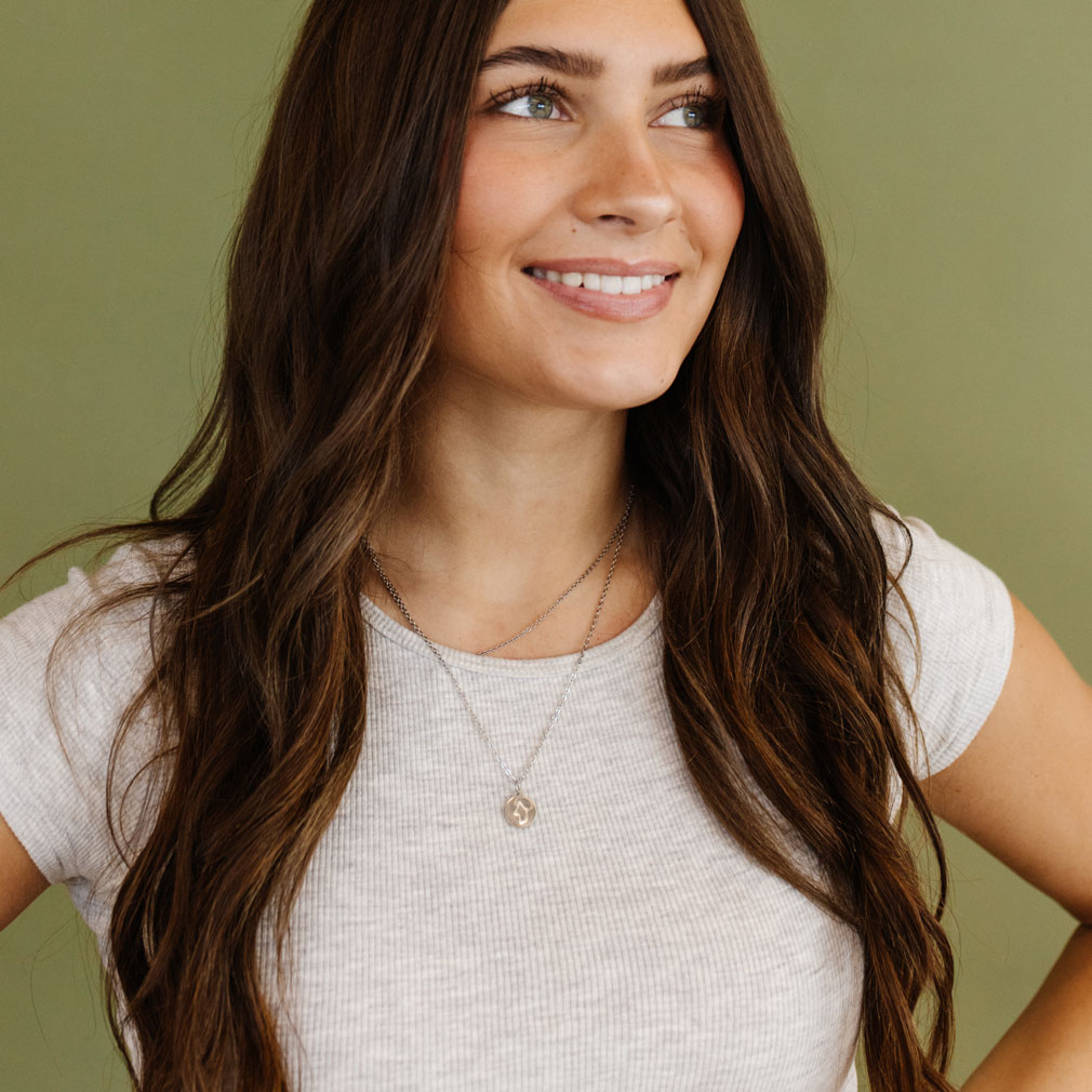 Stamped Christus Charm Necklace - LDP-CHRIST-STAMP