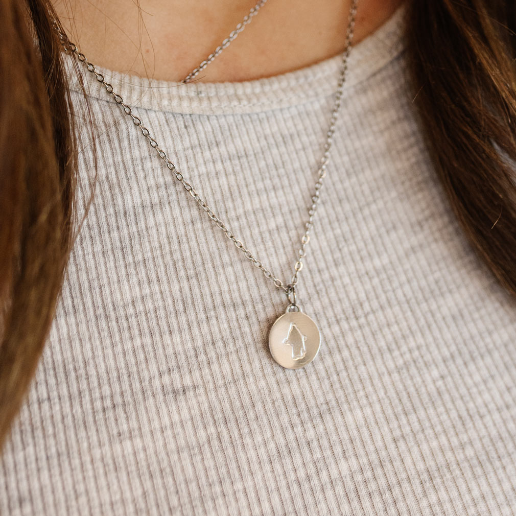 Stamped Christus Charm Necklace - LDP-CHRIST-STAMP