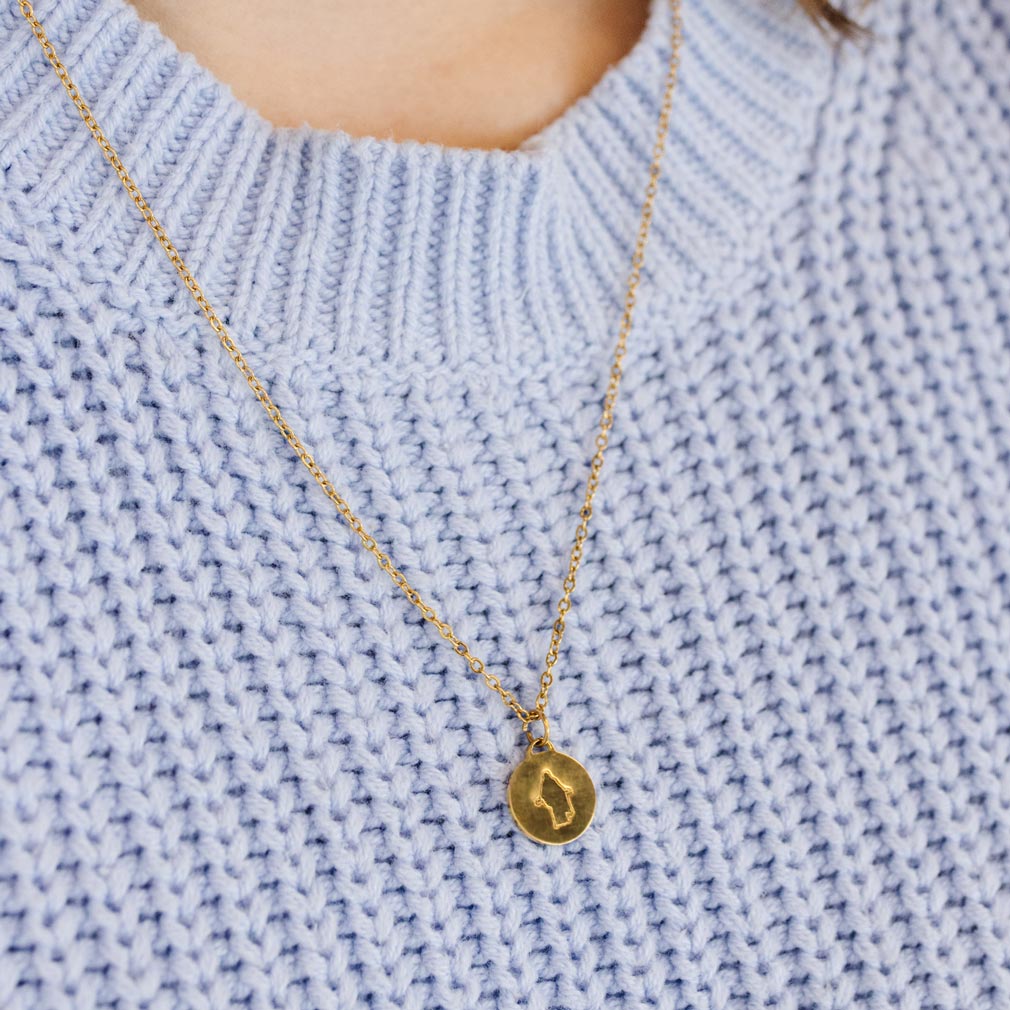 Stamped Christus Charm Necklace - LDP-CHRIST-STAMP