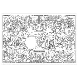 Easter Week Giant Coloring Poster easter coloring poster, easter coloring page, easter activity, 