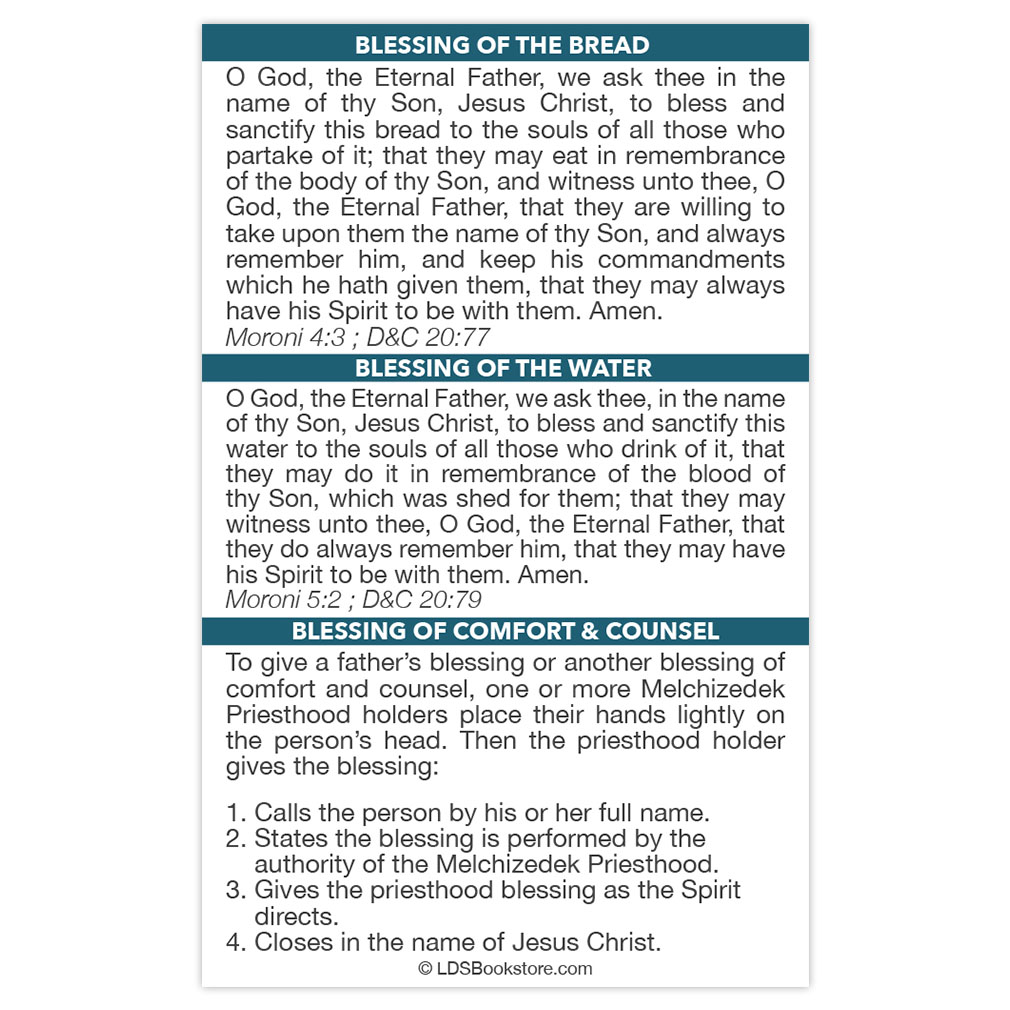 Pocket Priesthood Ordinance Card - LDP-CRD226