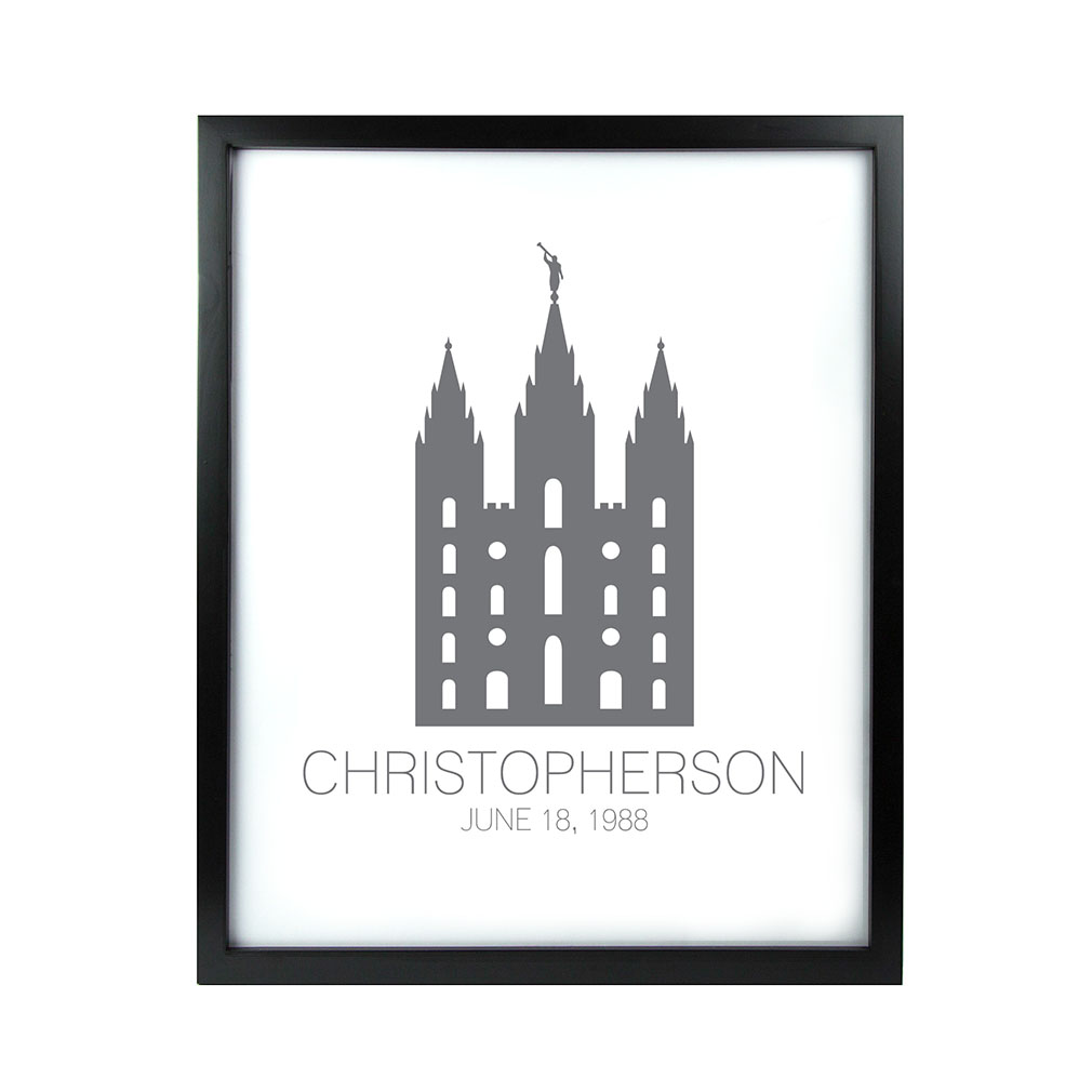 Personalized Outline Temple Print - LDP-CTEMPPOSTOUTLINE