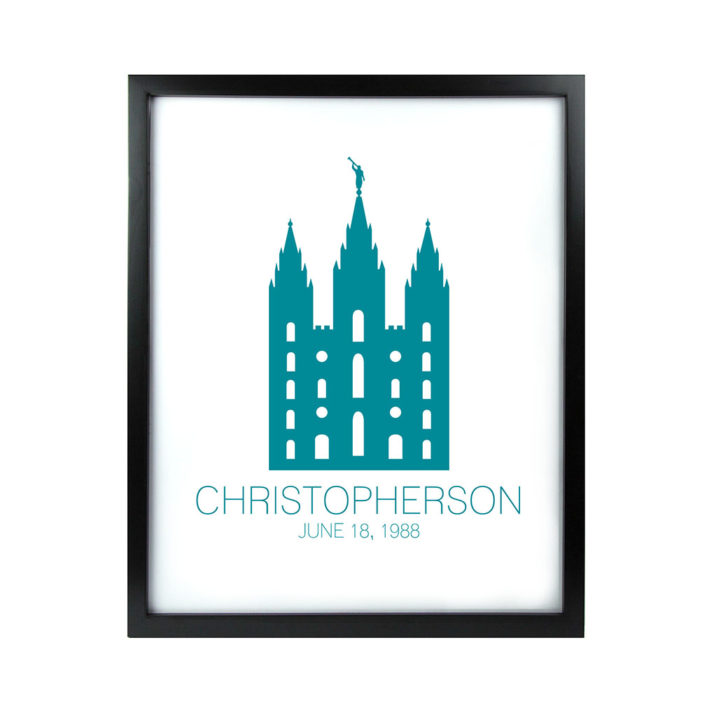 Personalized Outline Temple Print - LDP-CTEMPPOSTOUTLINE