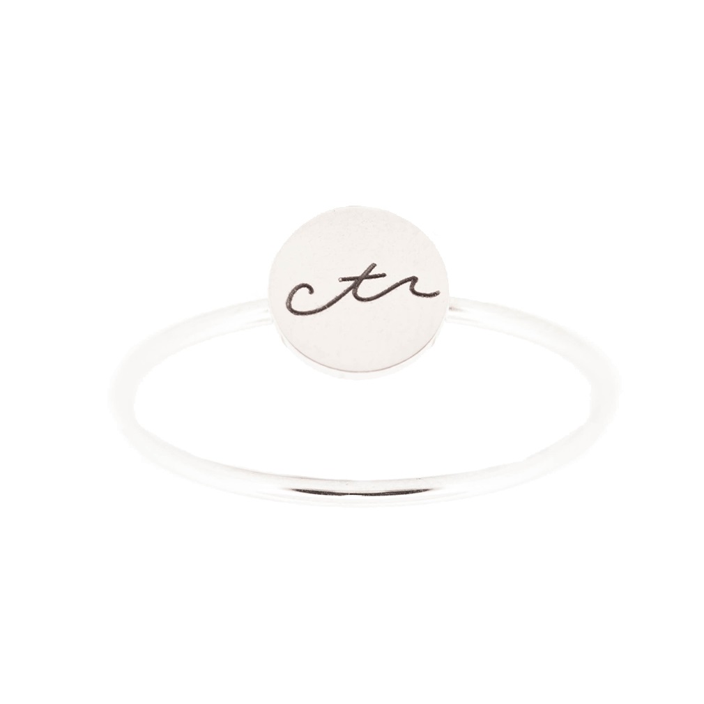 Cursive CTR Disc Ring ctr ring, cursive ctr ring, 
