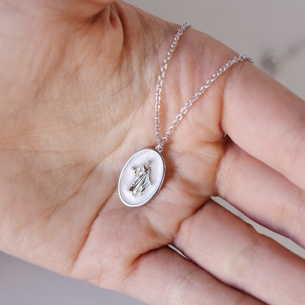 Enamel Christus Pendant Necklace - LDP-CHRIST-ENM