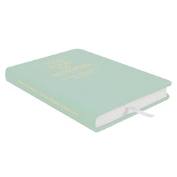Hand-Bound Genuine Leather Book of Mormon - Baby Blue blue lds scriptures, custom lds scriptures, blue lds scripture, blue Book of Mormon,color Book of Mormon scriptures,blue Book of Mormon scriptures