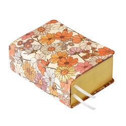 Hand-Bound Genuine Leather Quad - Boho Bloom boho scriptures, flowers, flower, flower scriptures, flowers scriptures, lds scriptures, pattern, pattern scriptures, patterned scriptures, pattern lds scriptures, patterned lds scriptures