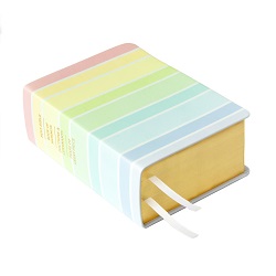 Hand-Bound Genuine Leather Quad - Sherbet Rainbow rainbow scriptures, rainbow pattern, sherbet rainbow scriptures, sherbet scriptures, sherbet pattern, pattern scriptures, patterned scriptures, lds scriptures, scriptures