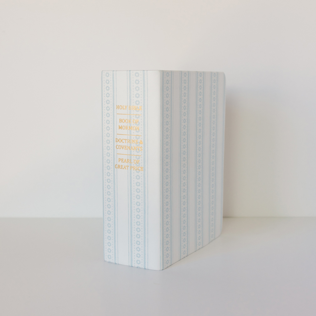 Hand-Bound Genuine Leather Quad - Cloud Ribbon - LDP-HB-RQ-CR