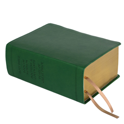 Hand-Bound Simulated Leather Quad - Highland Green green lds scriptures, custom lds scriptures, green lds scripture, green quad, color quad scriptures, green quad scriptures