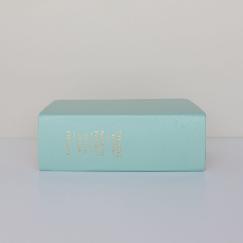 Hand-Bound Genuine Leather Quad - Light Turquoise - LDP-HB-RQ-LTQ