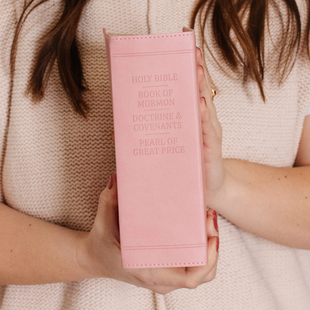 Hand-Bound Simulated Leather Quad - Petal Pink - LDP-HB-RQ-PP