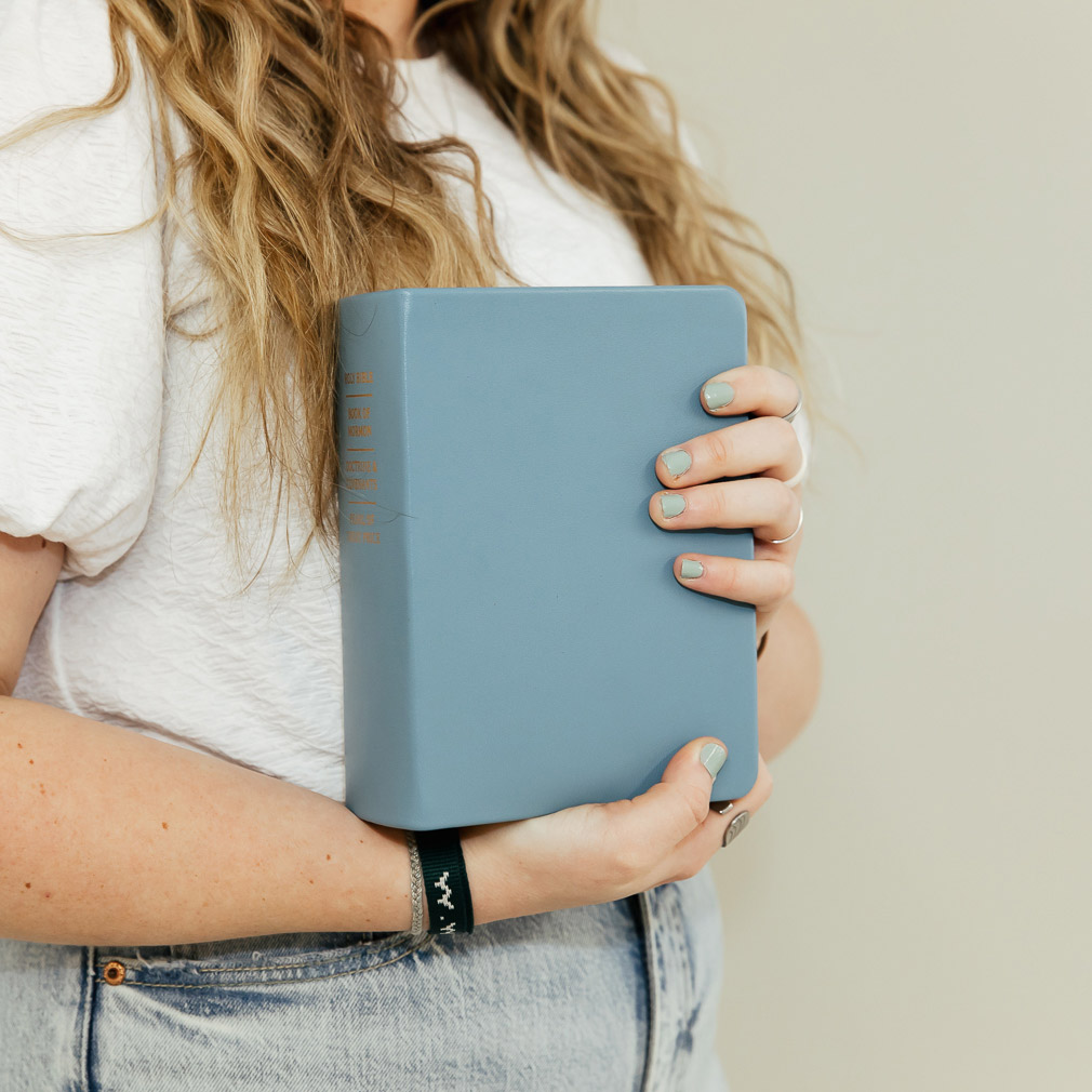 Hand-Bound Genuine Leather Quad - Sky Blue - LDP-HB-RQ-SBL