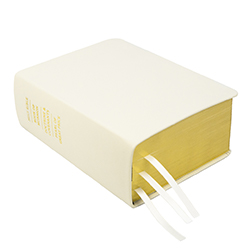 Hand-Bound Genuine Leather Quad - White white lds scriptures, custom lds scriptures, white lds scripture, white quad, color quad scriptures,white quad scriptures