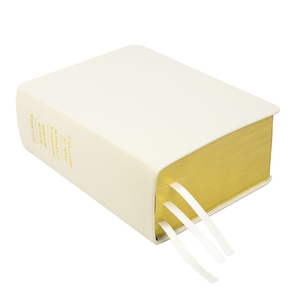 Hand-Bound Genuine Leather Quad - White - LDP-HB-RQ-WHT