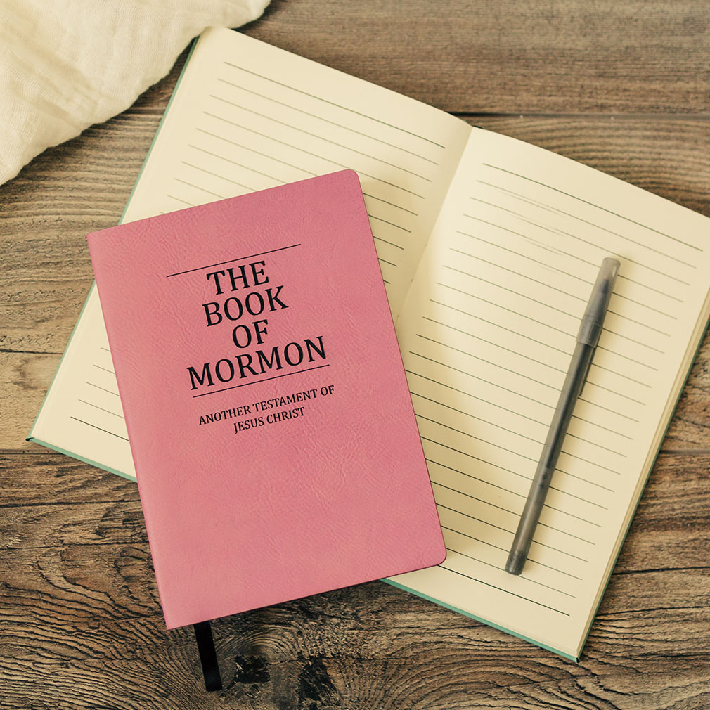 Leatherette Book of Mormon - Pink - LDP-LSC-BOM-B-PINK