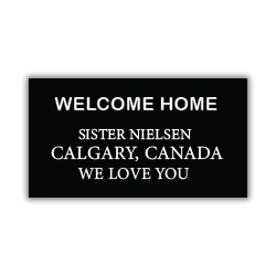 Black Tag Missionary Welcome Home Sign black tag missionary poster, black tag missionary banner, personalized missionary poster, lds missionary poster, lds missionary welcome home banner