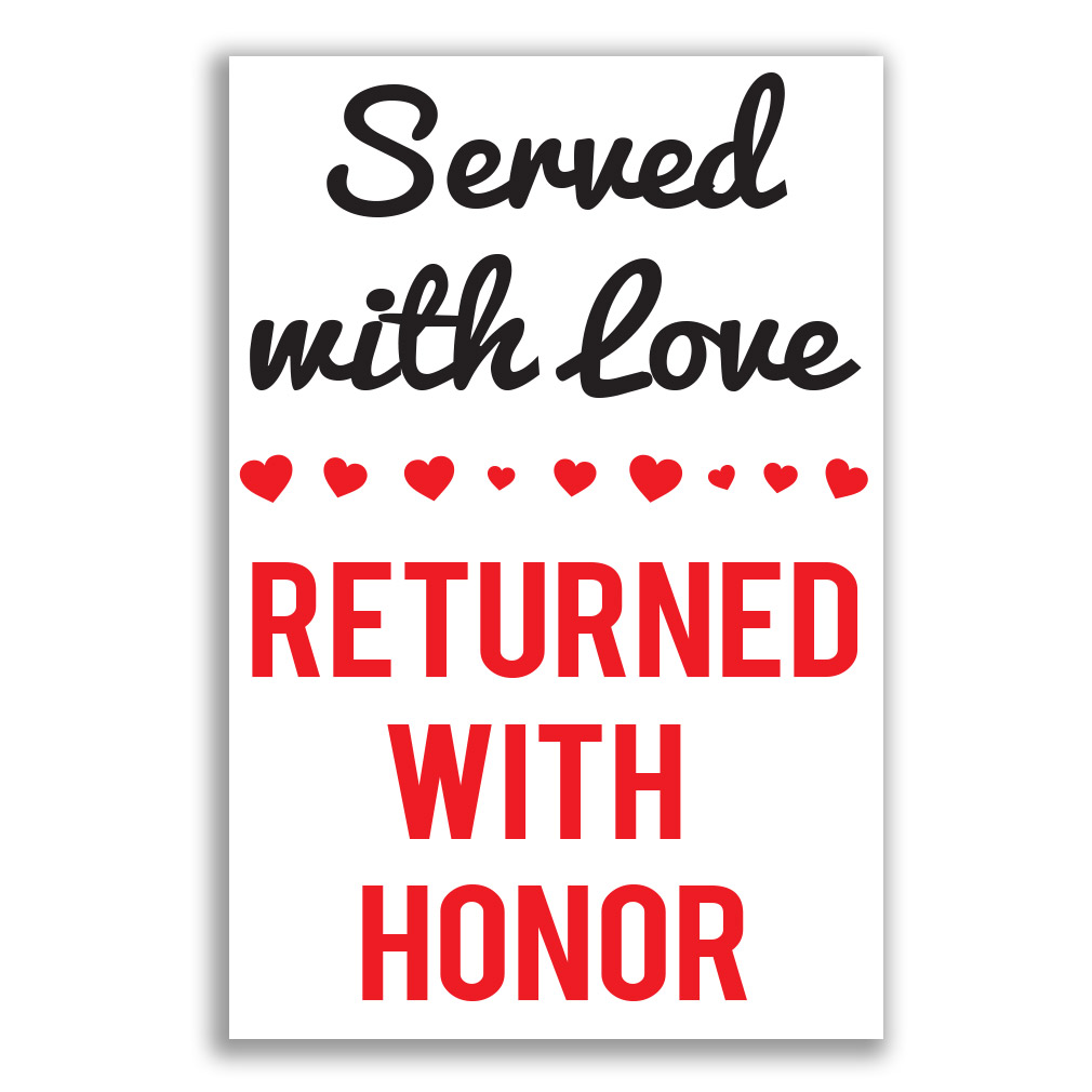 Served With Love, Returned With Honor Missionary Welcome Home Sign lds missionary banner, missionary checklist banner, checklist missionary poster, homecoming checklist mission poster