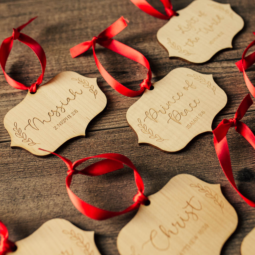 Names of Jesus Laurel Ornament Set - 12 Piece - LDP-ORN-NOJ-LAUREL-12