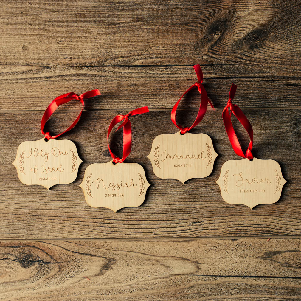 Names of Jesus Laurel Ornament Set - 12 Piece - LDP-ORN-NOJ-LAUREL-12