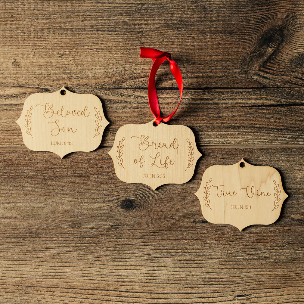 Names of Jesus Laurel Ornament Set - 25 Piece - LDP-ORN-NOJ-LAUREL-25