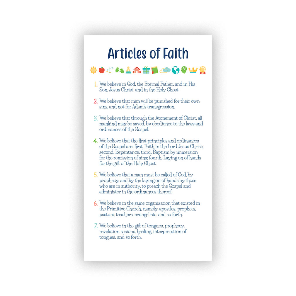Articles of Faith Pocket Card - Kids - LDP-PKC324