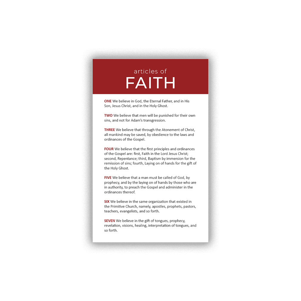 Articles of Faith Pocket Card - LDP-PKC325