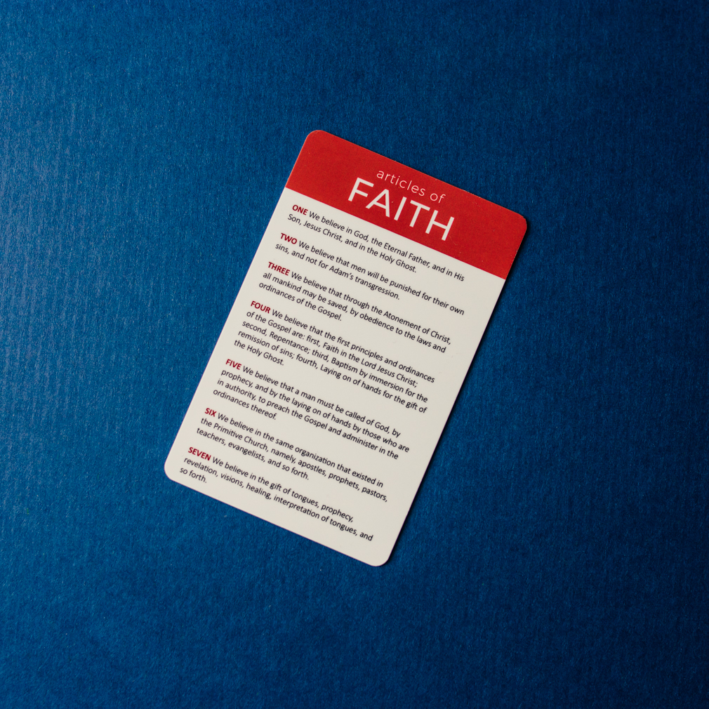 Articles of Faith Pocket Card - LDP-PKC325