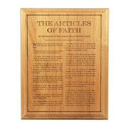 Articles of Faith Wood Plaque lds wood plaque, articles of faith wood plaque, articles of faith plaque