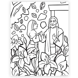 The Garden Tomb Easter Coloring Page - Digital Download free easter coloring page, lds easter printable, lds easter, easter printable