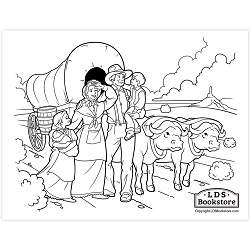 Pioneer Day Coloring Page - Digital Download pioneer day printable, pioneer day activity, pioneer day activities, pioneer day coloring page