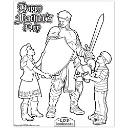 Armour of God Fathers Day Coloring Page - Digital Download lds fathers day printable, lds fathers day coloring page, lds printable