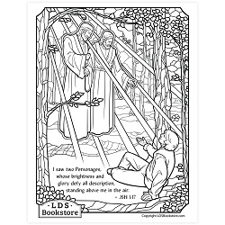Joseph Smiths First Vision Coloring Page - Digital Download free lds coloring page, lds coloring page, come follow me activities, come follow me coloring page, doctrine and covenants coloring page, first vision coloring page, first vision printable