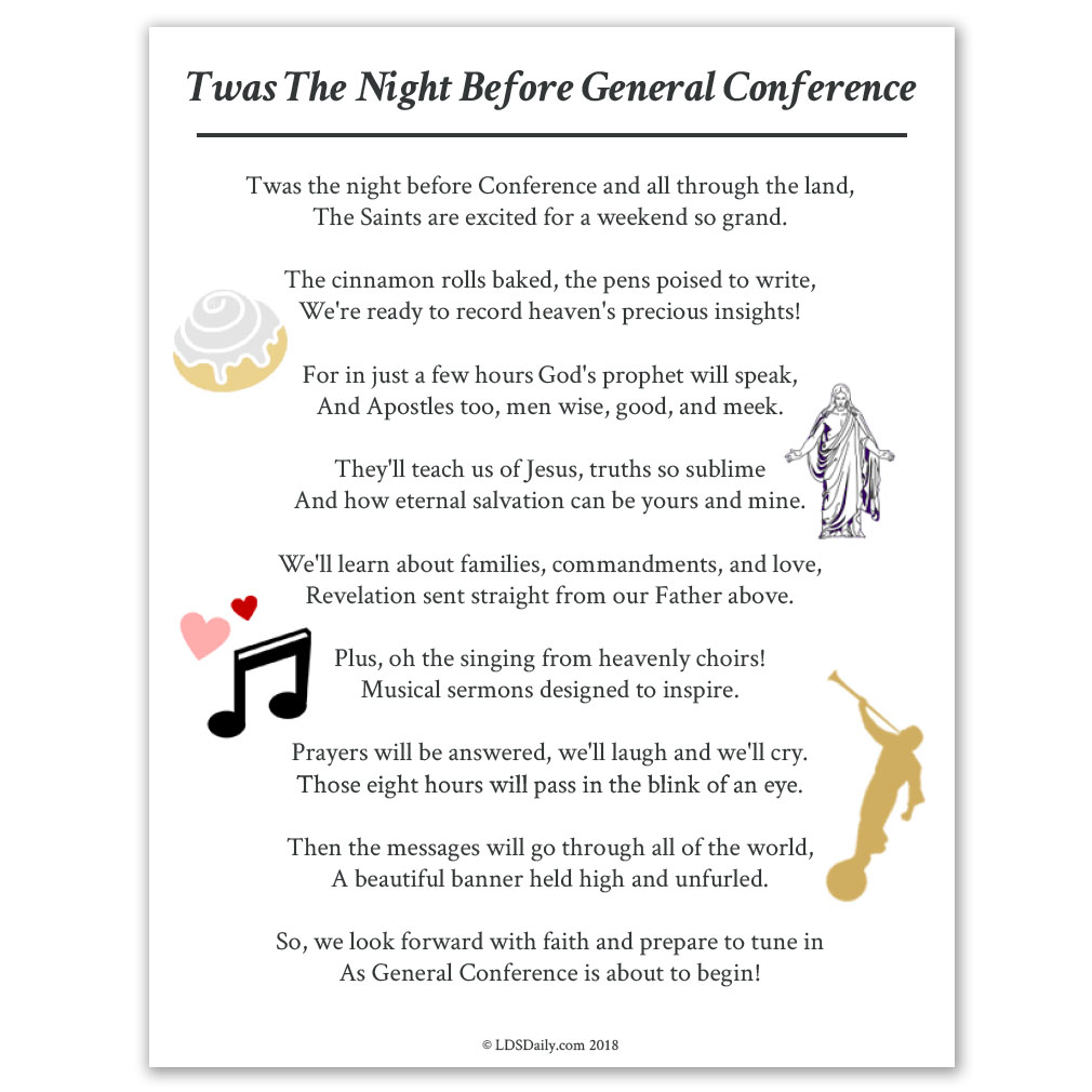 Twas The Night Before General Conference - Digital Download 