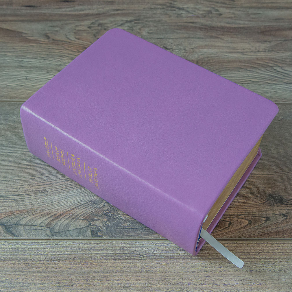Hand-Bound Genuine Leather Quad - Lilac - LDP-HB-RQ-LLC